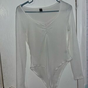 SHEIN Classic White Long Sleeve Bodysuit